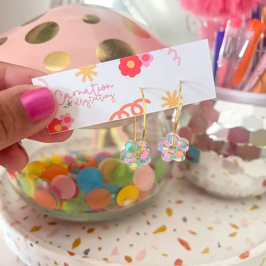 Confetti Flower Earrings